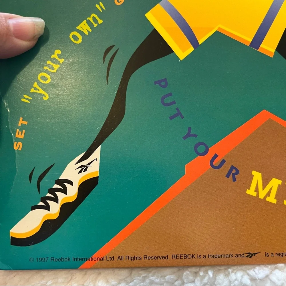 VTG Reebok & Mead 2 Pocket Folders Lot of 2 Sports Colorful 90s School Office
